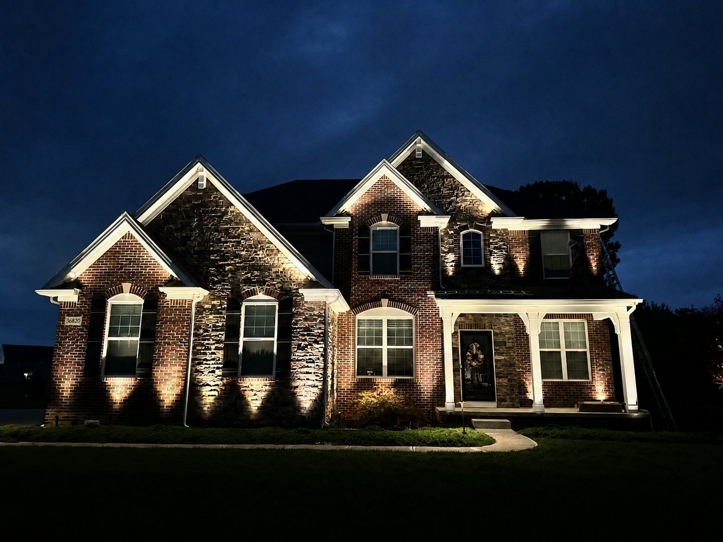 The Statue of Liberty landscape lighting package